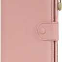 WASON Leather Passport Cover Travel Wallet RFID Blocking  Passport Holder Slot with Zipper Pocket for lD, Boarding Pass,Ticket, Cash, SD Card, Travel Essentials for Men and Women (Pink)