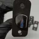 Amazon Basics Front Door Lock Set, Handleset with Tulip Knob, Level Door Handle, Exterior, Single Cylinder, Matte Black, 1-Pack