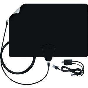 Antennas Direct ClearStream Flex Amplified Indoor TV Antenna, UHF VHF, Multi-Directional, Reversible, 50+ Mile Range  w/Jolt Switch Amplifier