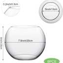 Sawysine 8 Pcs Bubble Bowl Vase Centerpiece 7.8''W X 6.3''H, these bowl vases for centerpieces are approx. 7.8 inches in diameter, 6.3 inches in height