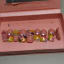 Press on Toenails Flora | 20 PCS Free Size Toe Nails | Reusable Fake Nails for Toe | T176