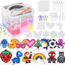 Fuse Beads Kit for Kids: 10000PC Melty Beads Set, 5MM Iron Melting Beads Craft Kit with 8 Pegboards,5 Ironing Paper and Accessories, Arts and Crafts Set Toys Gifts for Boys Girls Christmas Birthday