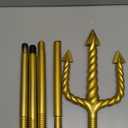 Gold Trident 54In King Neptune Trident Costume Accessory,Plastic Poseidon Trident Prop Cosplay Party for Halloween Decoration