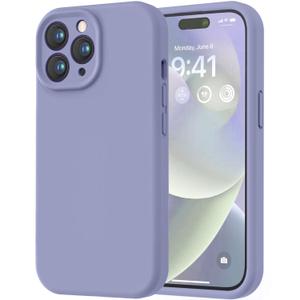 LOVE 3000 Designed for iPhone 14 Pro Case, Premium Silicone with [Soft Anti-Scratch Microfiber Lining] Shockproof Protective Phone Case for Men Women Girls 6.1", Lavender Grey