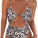 Blooming Jelly Womens One Piece Swimsuit Tummy Control Bathing Suit Sexy Flattering Cheeky High Cut Out Cute Ladies Swimwear, Medium