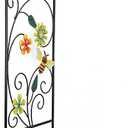 WENTTUO Decor for Outside 33 Inch Decorative Garden Stakes with Flowers Dragonflies Metal Yard Decorations for Outdoor Patio Lawn Backyard