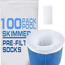 GOKU Swimming Pool Filter Skimmer Socks for Inground & Above Ground Pool, Fine Mesh Leaves Pollen Catcher Debris Pre-Filter Scum Sock, Pool Basket Net Protector Strainer Liners Savers