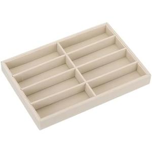 PATIKIL Glasses Organizer Trays, 1 Pcs Velvet Sunglass Organizer Tray Jewelry Organizer Display Box for Displaying Sunglasses Jewelry Watch, Light brown