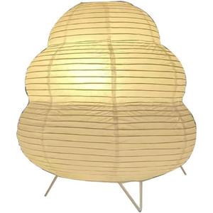 Cute Paper Lamp, Ambient Lighting Lamp, Cozy Accent Side Table Lamp, Small Warm Glow Light for Bedroom Living Room Desk (White, 10inch)