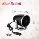 Portable Car Heater for Vehicle, 12V 100W Portable Fast Heating Defroster Automobile Windshield Fast Heaters Car Heater That Plugs into Cigarette Lighter for Car, SUV, Trucks, Round heads