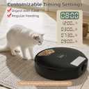 Automatic Pet Feeder for Wet & Dry Food, 5-Meal Timer Dispenser with 2 Ice Packs, Programmable Smart Feeder for Cats/Dogs Keep Food Fresh Longer (Pet Feeder with 2 Ice Cube Tray)