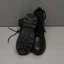 Women's Lightweight Tactical Work Boots Military Combat Motorcycle Boots For Women 8 Inch Army Desert Boots (7, Black Zipper)