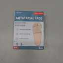 Metatarsal Pads for Men and Women - Ball of Foot Pain Relief Cushions for Sesamoiditis, Metatarsalgia, Morton's Neuroma - 2 Pairs Fabric Sleeves with Gel Inserts (Beige, L)