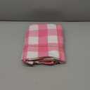 Buffalo Check Tier Curtains with Valance 3 Piece Set, 26x36 Tier Panels and 54x18 Valance, Farmhouse Rod Pocket Kitchen Window Curtains Dcor, Rose Pink