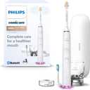 Philips Sonicare DiamondClean Smart 9300 Electric Toothbrush, Sonic Toothbrush with App, Pressure Sensor, Brush Head Detection, 4 Brushing Modes and 3 Intensity Levels, White, Model HX9903/05 (1 Count (Pack of 1), New White)