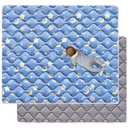 Odorless Premium Foam Baby Play Mat 59" x 59", Soft Microfiber Fabric Crawling Mat for Floor- Comfortable and Hypoallergenic, Non-Slip Cushioned Floor Playpen mat for Infants,Babies,Toddlers
