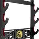 Taichi Sword Wall Mount Velvet Padded Hook Katana Holder Display Hanger for Lightsaber,Cosplay Blade Tanjirou Demon Slayer Weapon Stand (3-Tier)