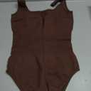FeelinGirl Shapewear Bodysuits for Women Tummy Control Suqare Neck Thong Body Suit Sleeveless Going Out Tank Tops, M,L