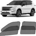 CLIM ART Magnetic Car Window Shades for Mitsubishi Outlander 2022-2026 Custom-Fit Sun Blocker Curtains, Side Window Covers, Essential Car Accessories for Camping, Baby and Privacy Protection - MS0140