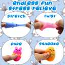 2 x VEALIZUU 24 Pack Plastic Easter Eggs Filled with Mochi Squishy Toys for Kids, Perfect for Easter Egg Hunt Game, Basket Fillers, Party Favor Supplies