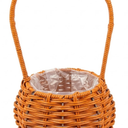 Woven Basket Portable Decorative Flower Basket for Wedding Gift Storage and Rustic Home Decor