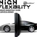 RockRose 2026 Ultra Gloss Black Vinyl Wrap for Cars 12 in x 10FT - Self Adhesive Car Wrap Vinyl Roll, Anti-Wrinkle & Air Release, Durable Piano Black Gloss Finish for Exterior & Interior
