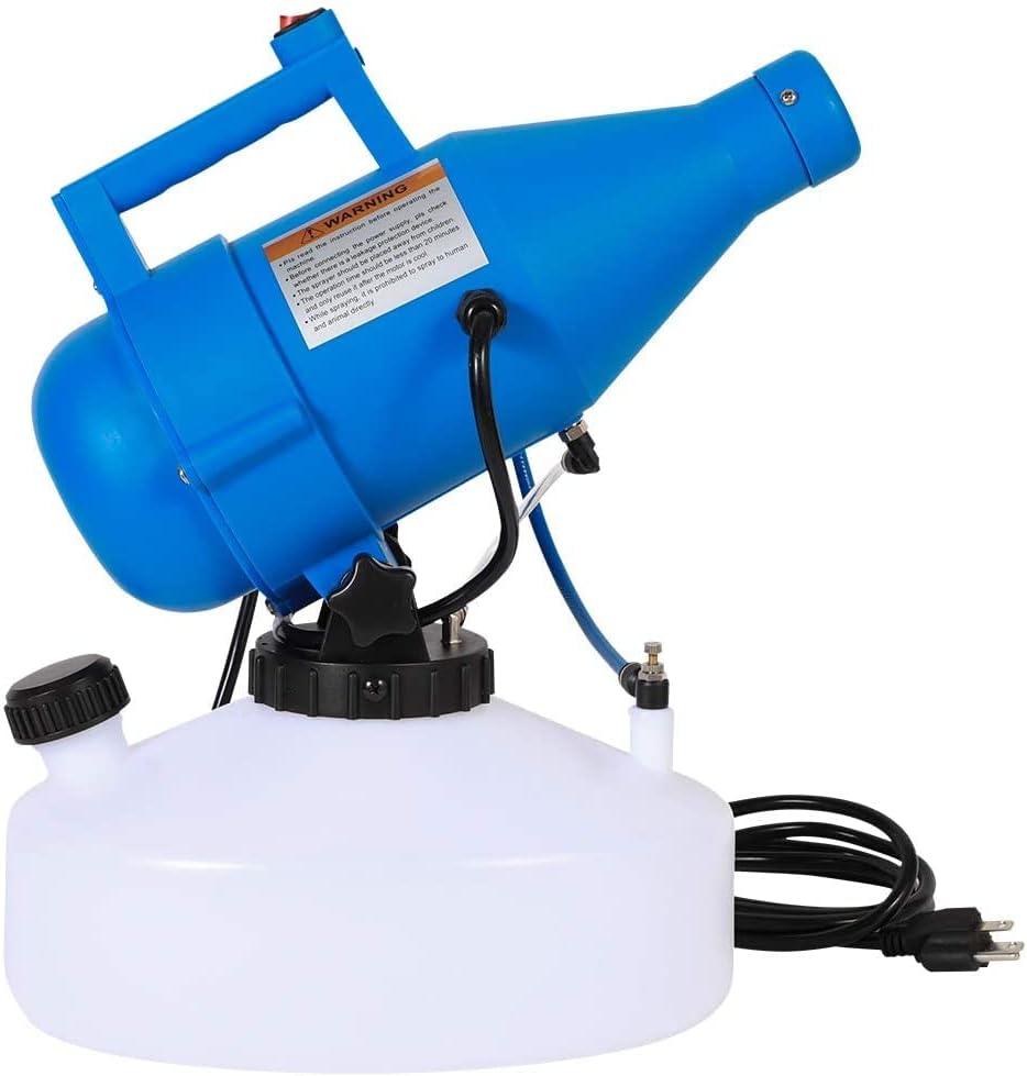 Electric ULV Portable Fogger Sprayer Machine 4.5L (1.2 Gallon) Cold Fogger Machine Spraying Distance 30ft for Home, Hotel, Church, School, Yard