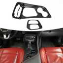 JWWY for Challenger Gear Shift Lever Shifter Transmission Gear Selector Gearstick Selector Lever Panel Trim for 2015-2025 Dodge Challenger Interior Accessories, ABS Carbon Fiber 2Pcs