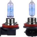 H11 Headlight Bulb Halogen Bulb Headlight 5000K Super White Light Long Life Replacement PGJ19-2 12V/55W (H11, 2 Pack)