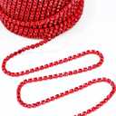 Dowarm 10 Yards 2MM Crystal Rhinestone Close Chain Trim for Sewing Crocs Shoes Clothes Cups, Claw Rhinestone Chain for Craft Jewelry Wedding Bouquet DIY Decoration, SS6, Red/Siam