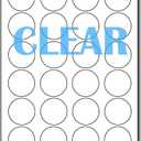 Crystal Clear Labels for Laser Printers - 1-2/3" Round - 24 per Sheet - 10 Sheets / 240 Circular Labels