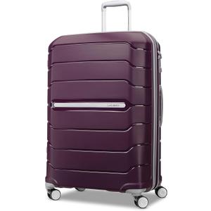Samsonite Freeform Large Checked Luggage with Dual 360 Spinner Wheels - TSA Lock, Airline-Approved - Lightweight Durable Polypropylene Expandable Hardshell - Amethyst Purple