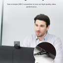 OBSBOT Meet 2-4K Webcam for PC with 1/2" Sensor, AI Framing & Autofocus, Beauty Mode, Lightweight, Gesture Control, HDR, Dual Microphone, 60 FPS, Web Cam for Streaming, Meeting, Gaming. (Space Grey)