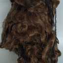 Water Wave Human Hair Bundles Sew in Hair Extensions Real Human Hair Wefts, Chocolate Brown Hair Wefts Extensions Real Human Hair Weave Bundles 20 Inch Burmese Human Hair Weft Curly Bundles 100G