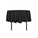 sancua Round Tablecloth - 48 Inch - Water Resistant Spill Proof Washable Polyester Table Cloth Decorative Fabric Table Cover for Dining Tables, Buffet Parties and Camping, Black