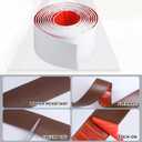 uxcell Floor Transition Strip Self Adhesive, 3" Wide PVC Flat Laminate Door Cover Strip for Doorway Width Less Than 3 Inch White 9.84Ft