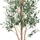 CQURE Faux Olive Tree 6ft, Fake Tall Olive Tree Artificial Plants with Olive Branches Fruit for Home Bedroom Kitchen Room Decor Indoor