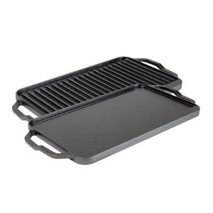 Lodge Chef Collection 19.5 x 10 Inch Cast Iron Reversible Grill/Griddle, Made in USA