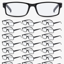 21 Pack Reading Glasses Bulk Adjustable Traditional Reading Glasses with Spring Hinge for Men Women