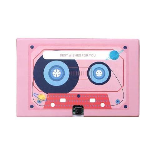 LIURONGNI Voice Recording Cassette Tape Gift 30/60/300 Seconds Message Recorder Customizable Sound Greeting Card for Couple, Set of 2