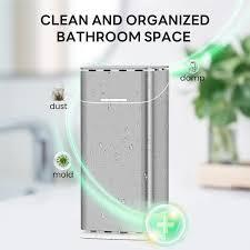 GFWARE Toothbrush Holders with Cover - Electric Toothbrush Length Less Than 9 inches, 5 Slots Tooth Brush Holder for Bathroom, Detachable Toothpaste Holder Bathroom Organizers with Drainage, Silver