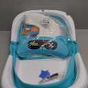 AVIDOR Baby Bathtub,Collapsible Bathtub for Newborn to Toddler,Durable Essential Infant Bath Tub,Portable Travel Baby Bathtub with Soft Cushion,No-Slip Hanging and Detachable Bathtub(Blue)