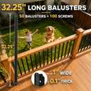 50 Pack 32.25" Aluminum Deck Balusters with Screws