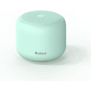 Bobtot Portable Bluetooth Speakers with Strap Easy to Carry, Wireless IPX5 Waterproof Mini Speaker with Loud Stereo Sound, 20 Hours Playtime, Rechargeable Battery, Built-in Microphone, Green