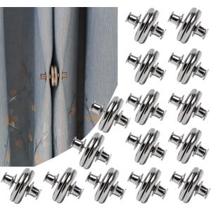 15 Pairs Curtain Magnets Closure, Magnetic Curtain Clips for Indoor Outdoor Curtains Prevent Light Leaking, Strong Curtain Weights Magnets for Pergola Patio Gazebo Cabana