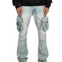 mnml Men's B484 Flare Denim - Blue, 42