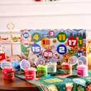 JOYIN 2025 Slime Advent Calendar, 24 Days Christmas Countdown Calendar Kit with Xmas Dessert Theme Accessories, Xmas Party Favors Supplies, Kids Fun Gifts for Boys Girls