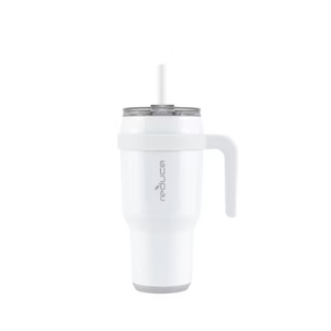 Reduce 40 oz Cold1 Vacuum Insulated Stainless Steel Straw Tumbler Mug White