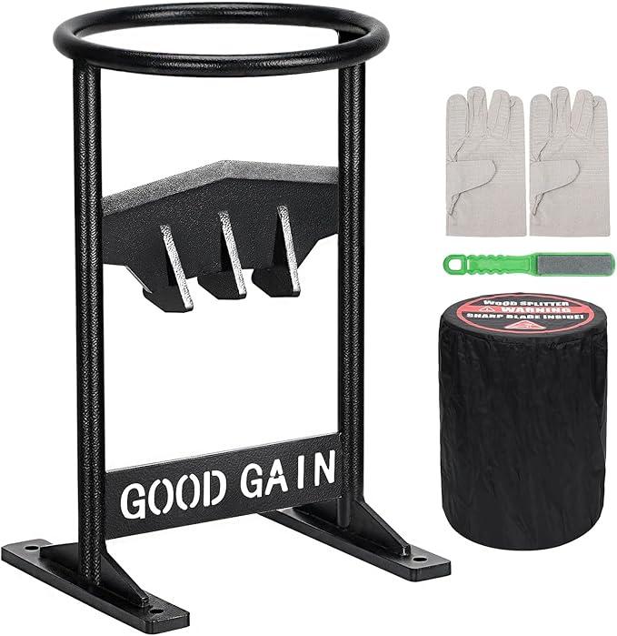 Kindling Splitter for Wood - Manual Log Splitter Heavy Duty | Wood Splitter Wedge with Waterproof Cover & Glove | Portable Firewood Cutter Tool for Outdoor Camping, Indoor Home, Stove, Fireplace