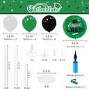 Graduation Decorations - 4 Set Balloon Stands, Class of 2026 Congrats Grad Table Centerpieces for Graduation Party Supplies(Green& Black)